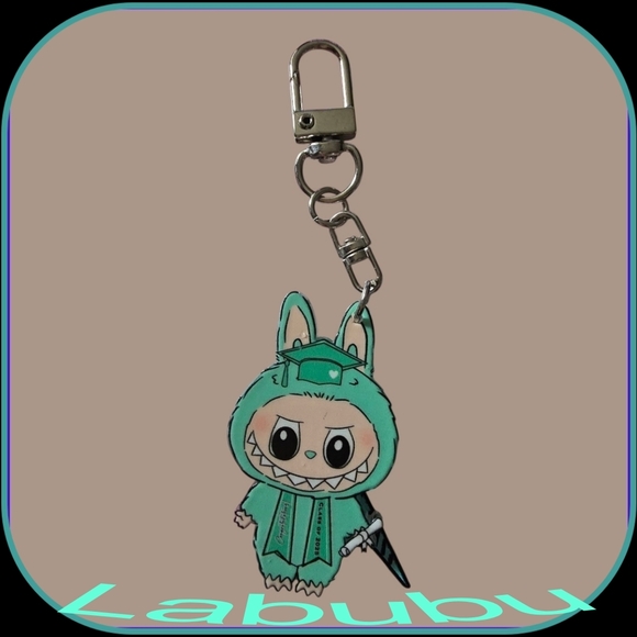 Labubu Accessories - Labubu Green Character Keychain